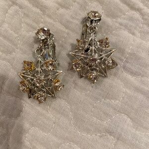 Clear stone earrings